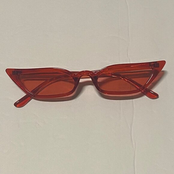 Transparent Ocean Piece Cat Eye Sunglasses Fashion Street Women’s Sunglasses Red - Picture 9 of 9